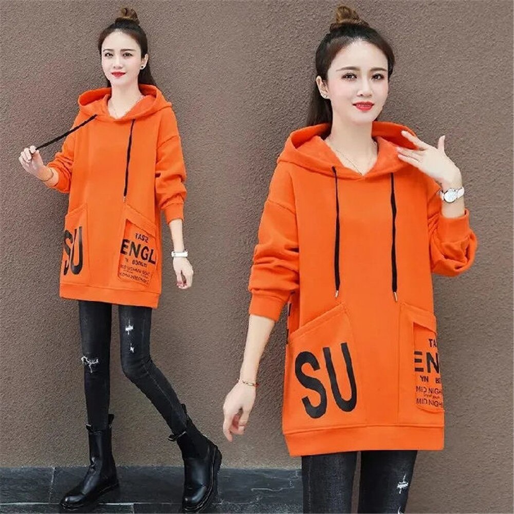 Harajuku Korean Loose Tops Female Casual Hoodie