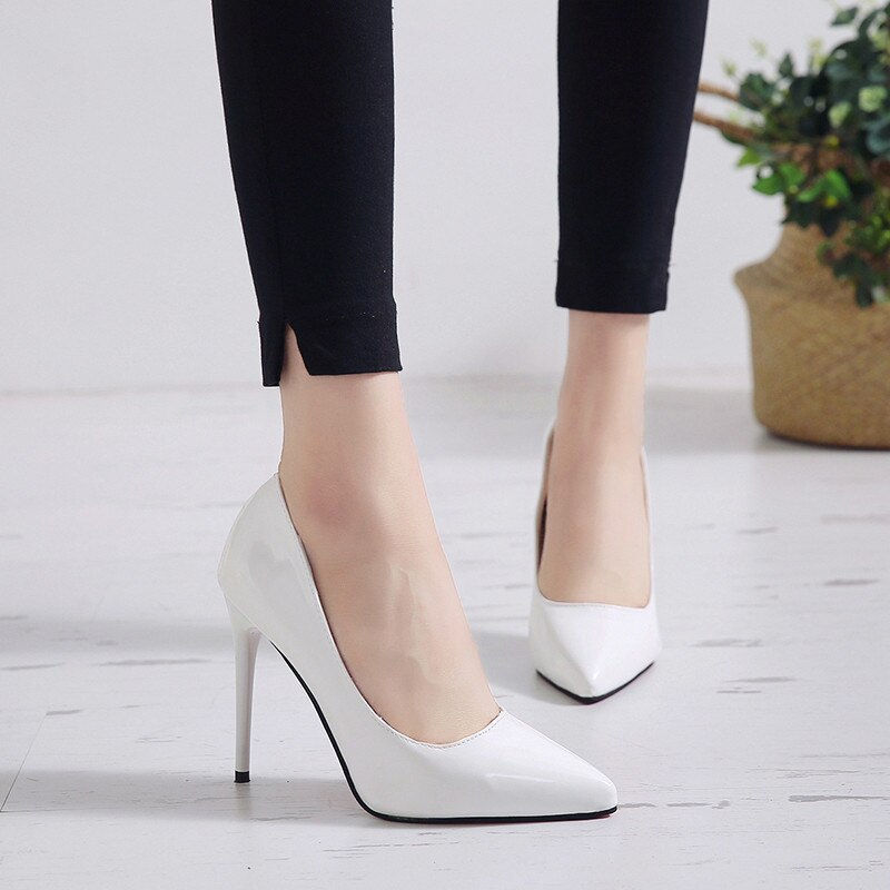 Women Shoes Pointed Toe Pumps Patent Leather