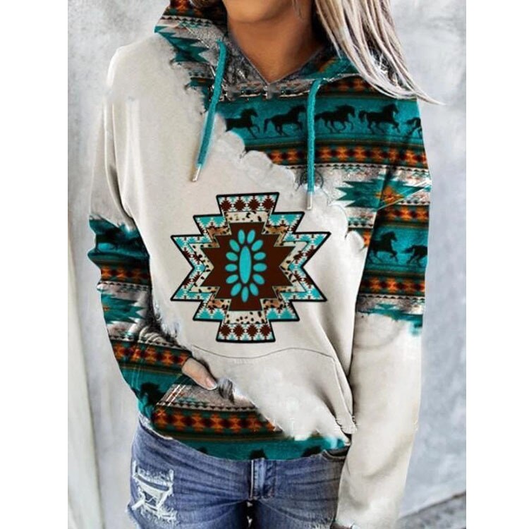 Women Hood Sweatshirts Winter Spring Patchwork