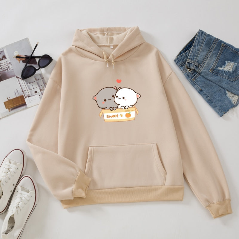 Grunge Aesthetic Hooded Hoodies Women Kawaii