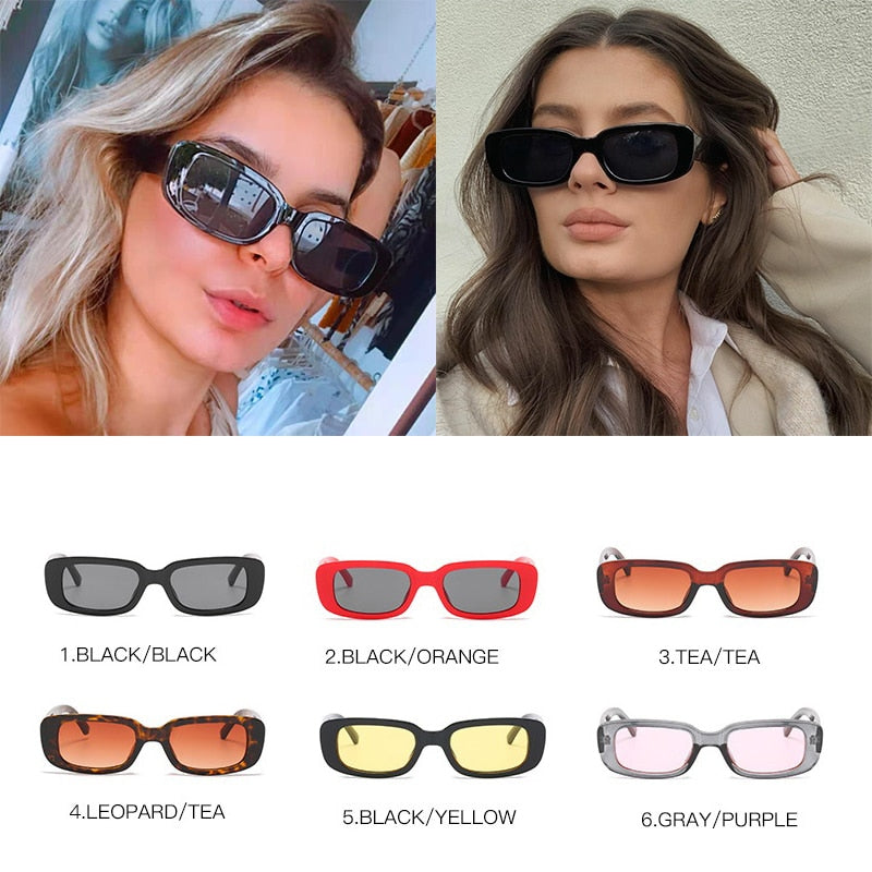 Square Sunglasses Women Men Vintage Retro