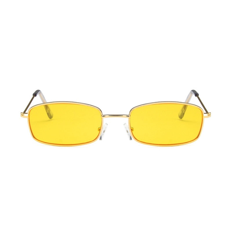 Small Frame Yellow Shades Square Sunglasses