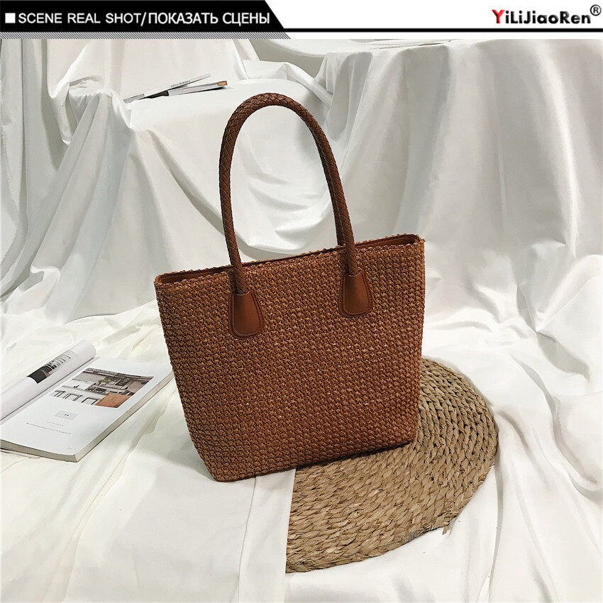 Fashion Rattan Woven Women Handbag Summer