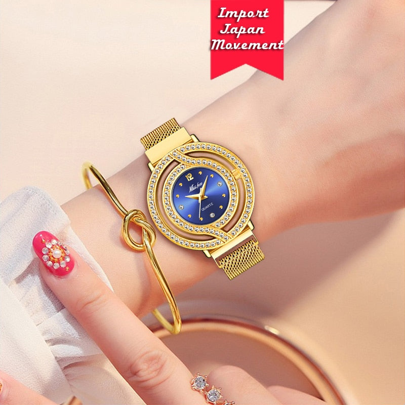 MISSFOX Magnetic Watch Women Luxury Brand