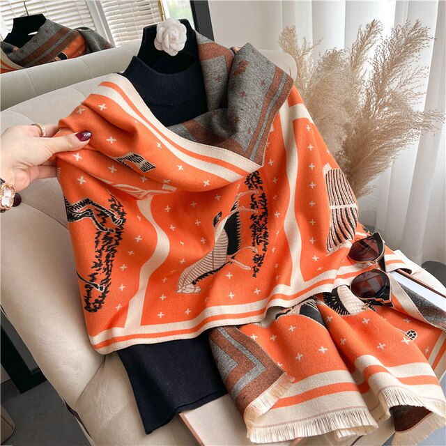 Autumn Winter Scarf Women Pashmina Shawls