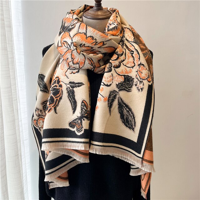 Autumn Winter Scarf Women Pashmina Shawls