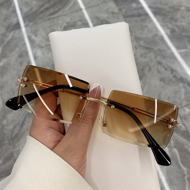 Vintage Fashion New Sunglasses Rimless Frameless