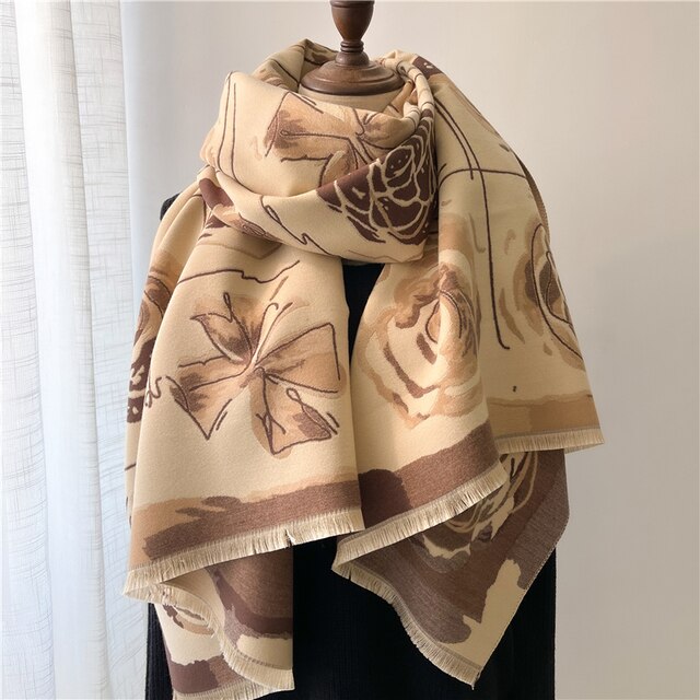 Autumn Winter Scarf Women Pashmina Shawls