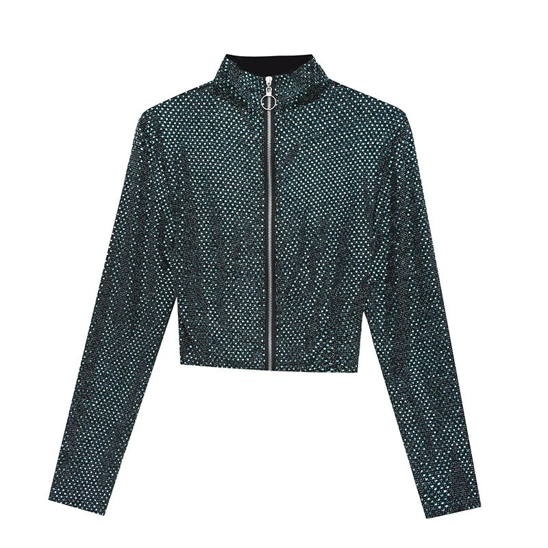 Autumn Jacket Women New Glitter Sequined Jacket