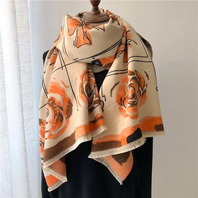 Autumn Winter Scarf Women Pashmina Shawls