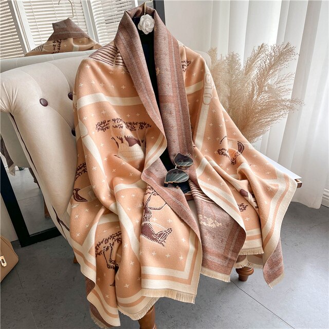 Autumn Winter Scarf Women Pashmina Shawls