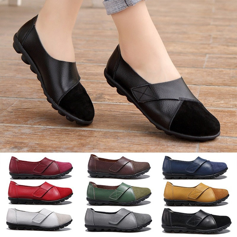 Orthopedic PU Leather Loafers Soft Sole