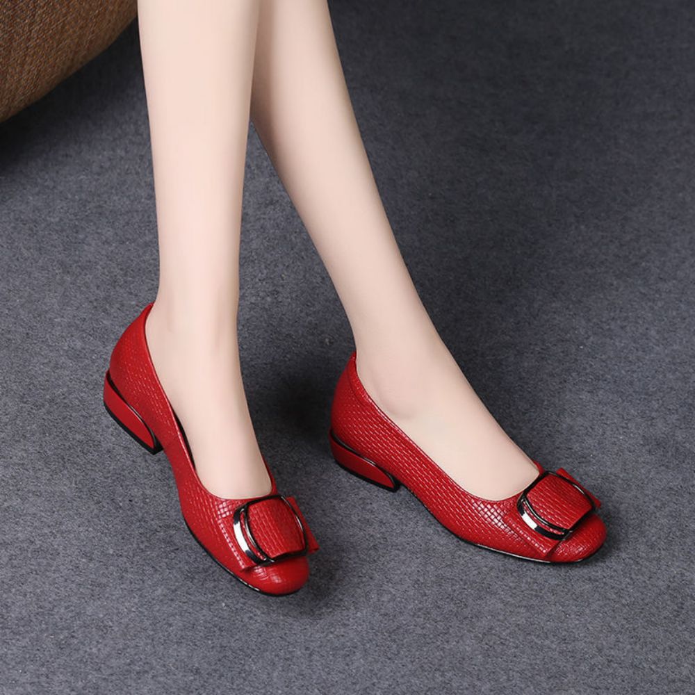 Real Soft Leather Shoes Women  Non-slip Soft