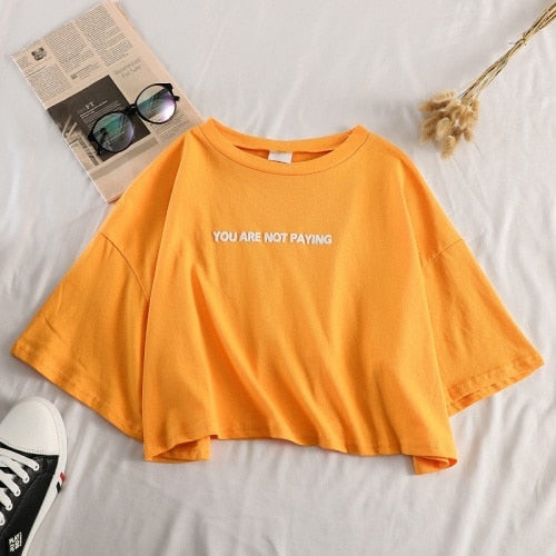 T-Shirts Short Sleeve Basic Tees Women Simple Casual