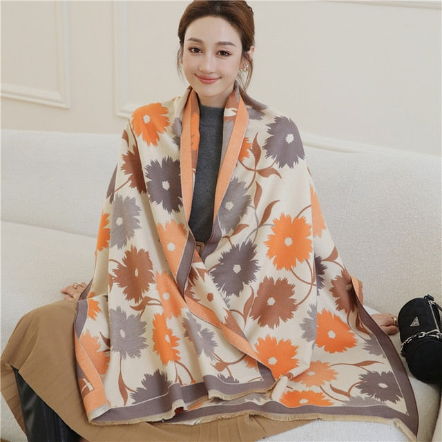 Autumn Winter Scarf Women Pashmina Shawls