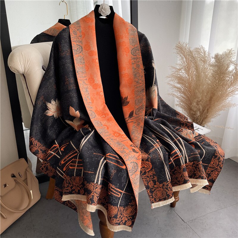 Autumn Winter Scarf Women Pashmina Shawls