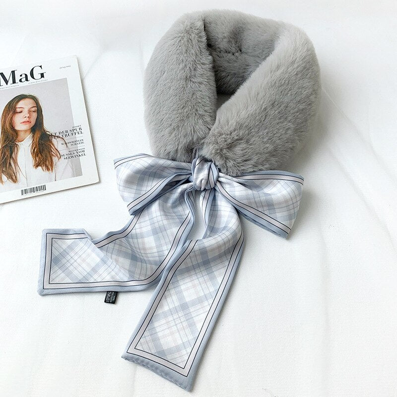 New Fashion Soft Women Faux Rabbit Fur Collar Scarf