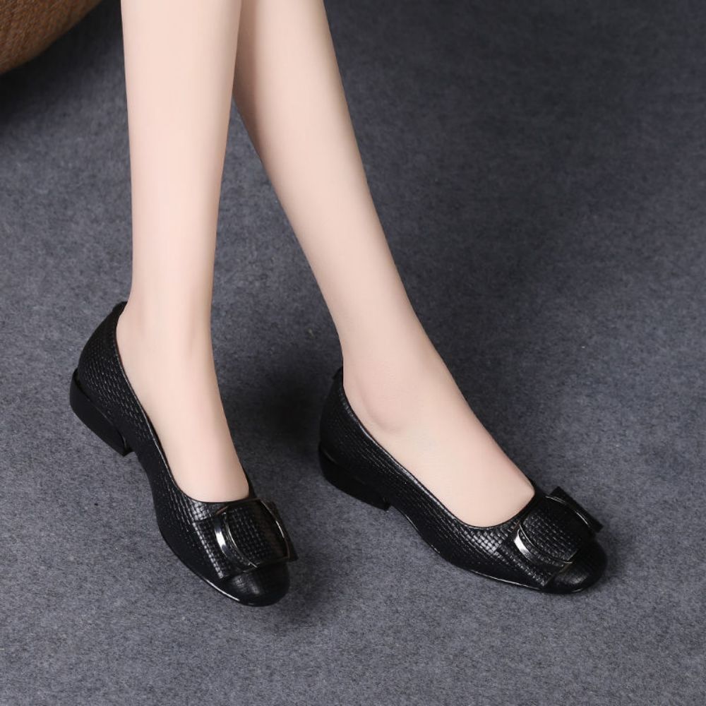 Real Soft Leather Shoes Women  Non-slip Soft