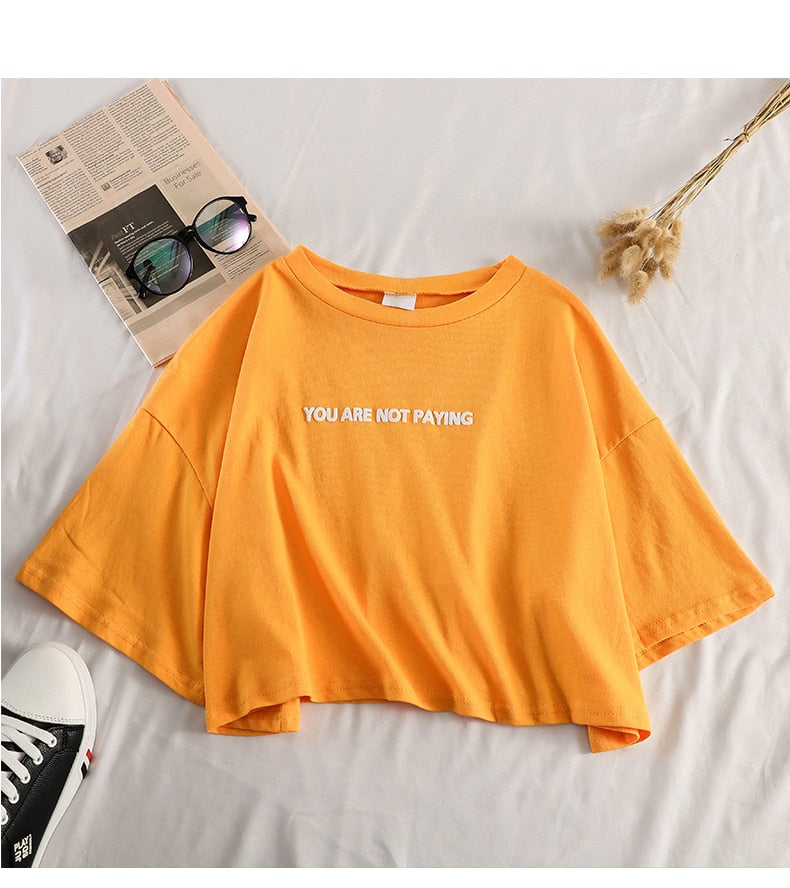 T-Shirts Short Sleeve Basic Tees Women Simple Casual