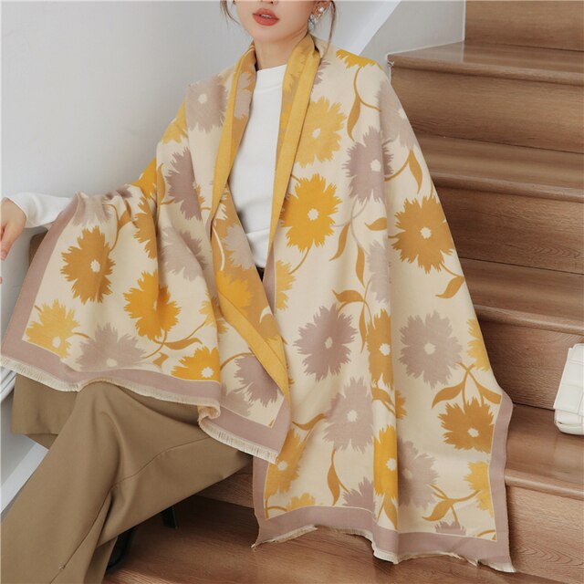 Autumn Winter Scarf Women Pashmina Shawls