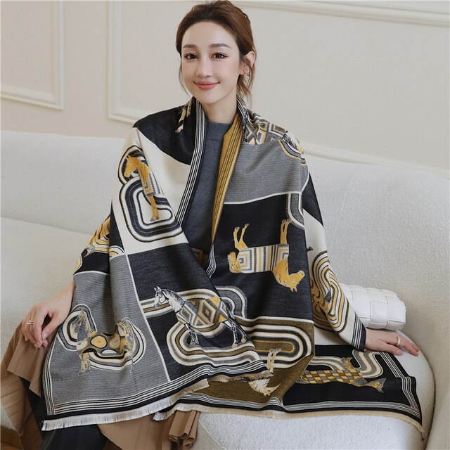 Autumn Winter Scarf Women Pashmina Shawls