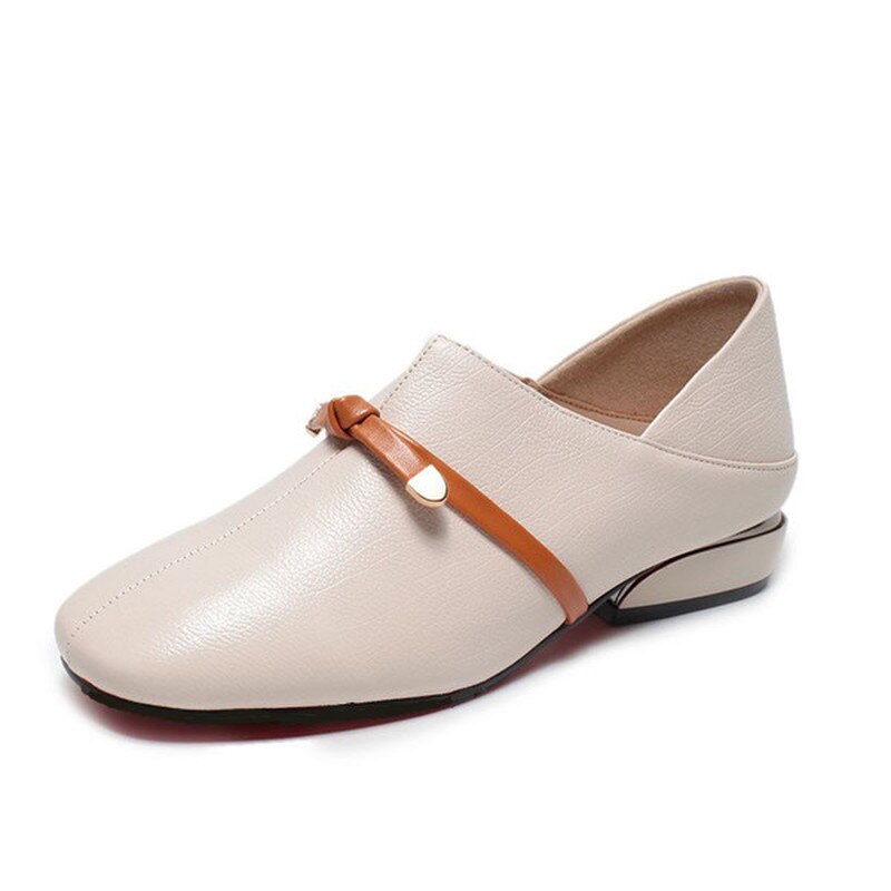 Leather Loafers Mixed Ladies Ballet Flats Shoes