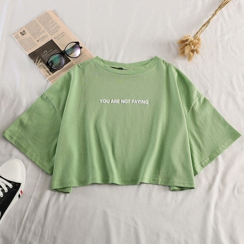 T-Shirts Short Sleeve Basic Tees Women Simple Casual