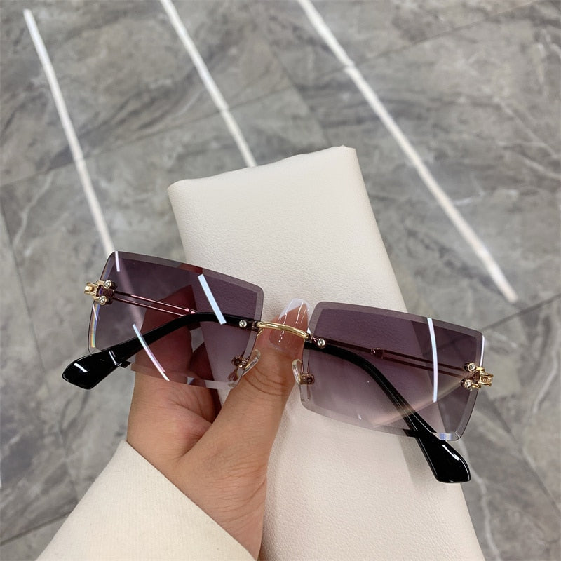 Vintage Fashion New Sunglasses Rimless Frameless