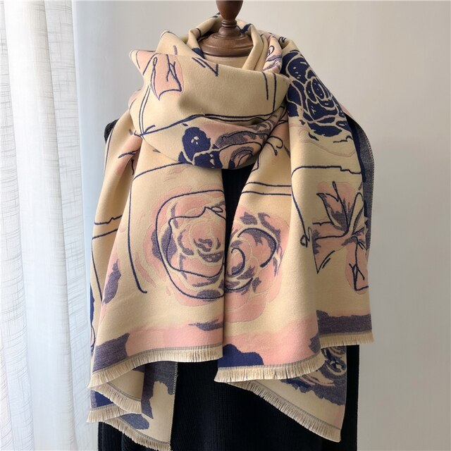 Autumn Winter Scarf Women Pashmina Shawls