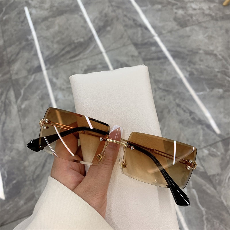 Vintage Fashion New Sunglasses Rimless Frameless