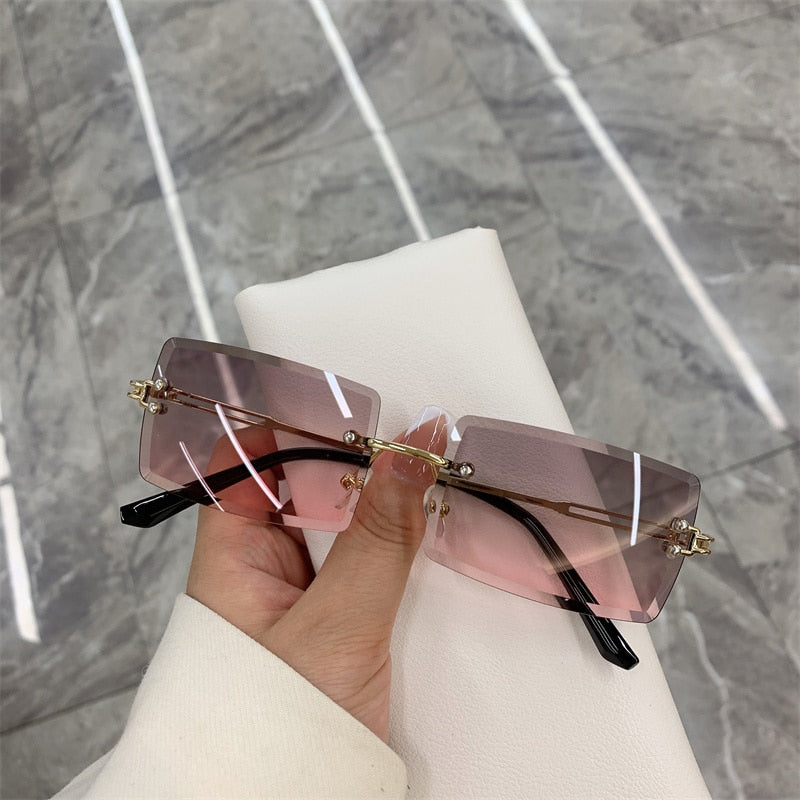 Vintage Fashion New Sunglasses Rimless Frameless