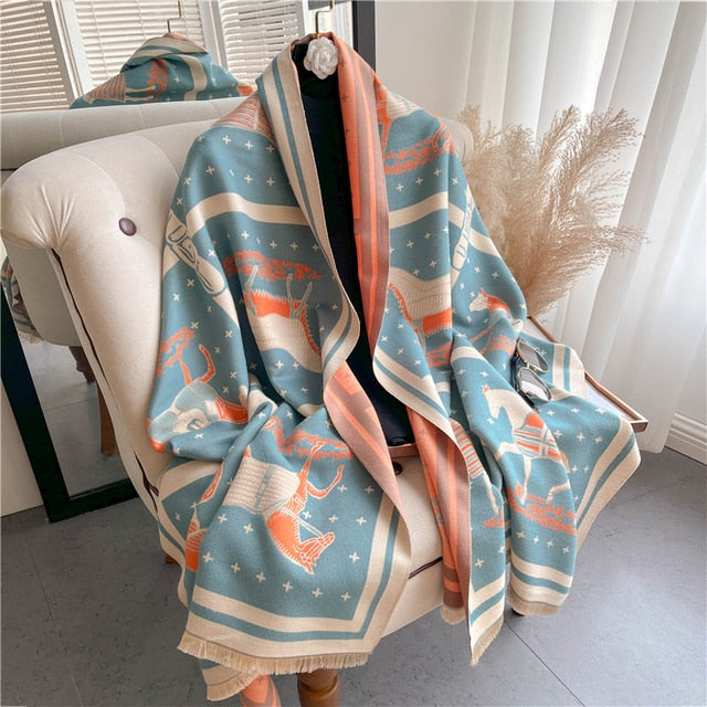 Autumn Winter Scarf Women Pashmina Shawls