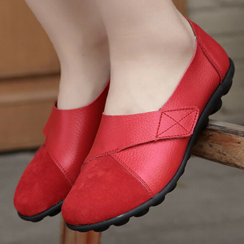 Orthopedic PU Leather Loafers Soft Sole