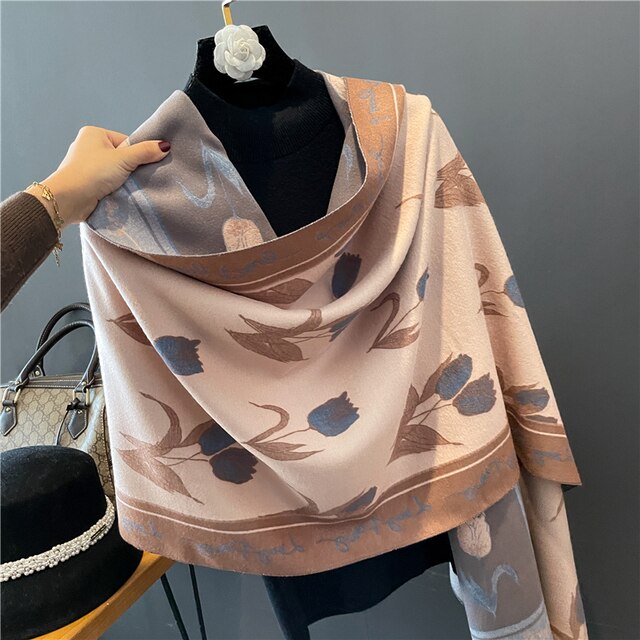 Autumn Winter Scarf Women Pashmina Shawls